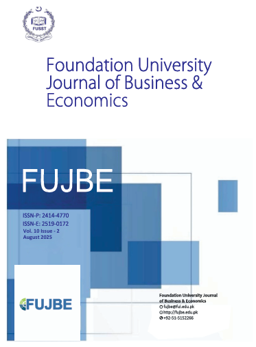 					View Vol. 10 No. 2 (2025): Foundation University Journal of Business and Economics
				