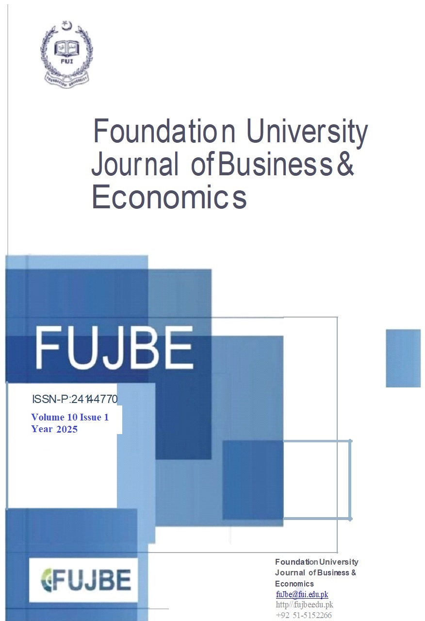 					View Vol. 10 No. 1 (2025): Foundation University Journal of Business and Economics
				