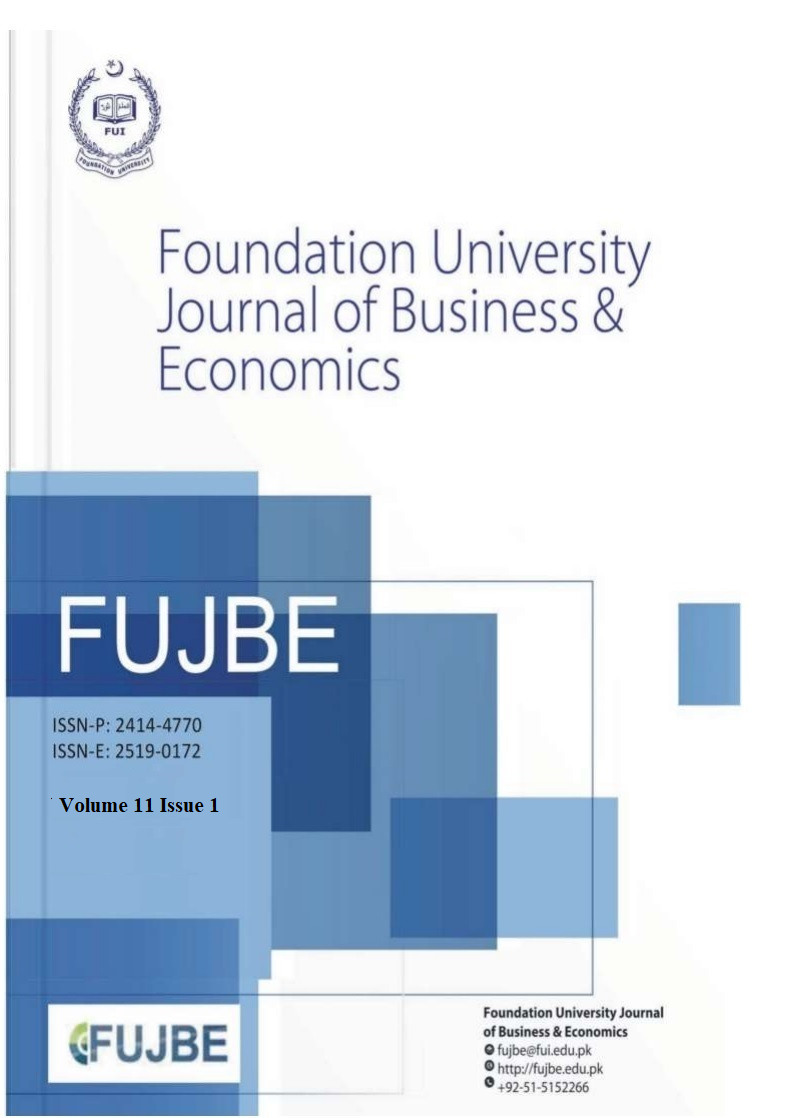 					View Vol. 11 No. 1 (2026): Foundation University Journal of Business and Economics
				